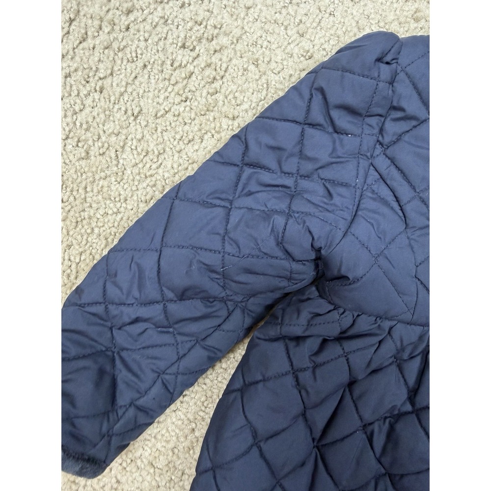 Ralph Lauren Collared Quilted Jacket Snap Button Sz 24M Blue Corduroy Collar - Picture 10 of 11